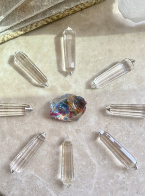 GemGem Crystal x NEG Exclusive Collection - 12 Sided Clear quartz Vogel <BR> 白水晶12面體 （ 1條 20 grams） - newearthstore