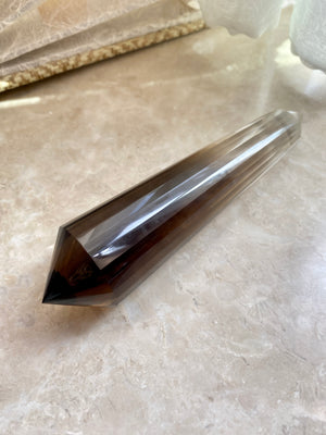 GemGem Crystal x NEG Exclusive Collection - Smoky Quartz Double Terminated 24 sided Crystal <BR>  24面體雙尖茶水晶 169 grams - newearthstore