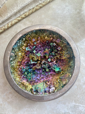 GemGem Crystal x NEG Exclusive Collection - Bismuth Bowl <BR> 彩虹鉍礦礦物碗 480 grams - newearthstore