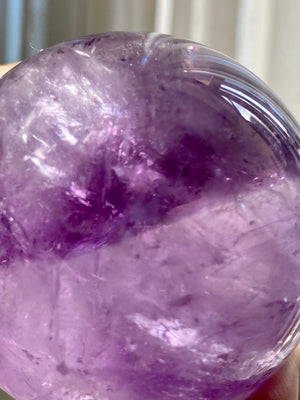 GemGem Crystal - Radioactive Symbol Amethyst sphere from Brazil <BR> 金字塔輻射標誌紫水晶  252 grams - newearthstore