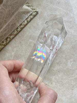 GemGem Crystal NEG Exclusive - Double Point Azeztulite Crystal Wand  <BR> 大型雙尖白色阿賽斯特萊 209 grams - newearthstore