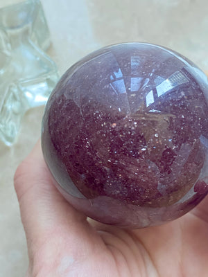 GemGem Crystal NEG Exclusive - Strawberry Quartz Sphere  <BR> 草莓晶水晶球 185 grams - newearthstore