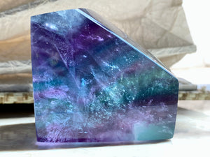 GemGem Crystal x NEG Exclusive - Layered Fluorite Freeform <BR> 紫藍綠三色螢石 189 grams - newearthstore