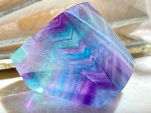 GemGem Crystal x NEG Exclusive - Layered Fluorite Freeform <BR> 紫藍綠三色螢石 189 grams - newearthstore