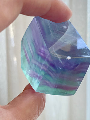 GemGem Crystal x NEG Exclusive - Layered Fluorite Freeform <BR> 紫藍綠三色螢石 125 grams - newearthstore