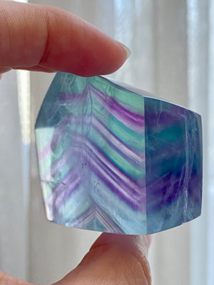 GemGem Crystal x NEG Exclusive - Layered Fluorite Freeform <BR> 紫藍綠三色螢石 125 grams - newearthstore