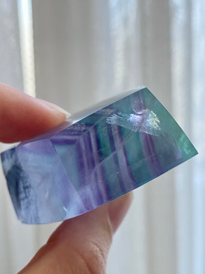 GemGem Crystal x NEG Exclusive - Layered Fluorite Freeform <BR> 紫藍綠三色螢石 125 grams - newearthstore