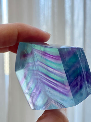 GemGem Crystal x NEG Exclusive - Layered Fluorite Freeform <BR> 紫藍綠三色螢石 125 grams - newearthstore