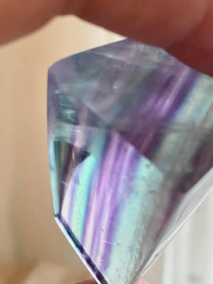 GemGem Crystal NEG Exclusive - Layered Clear Fluorite Freeform <BR> 透體紫藍綠三色螢石 75 grams - newearthstore