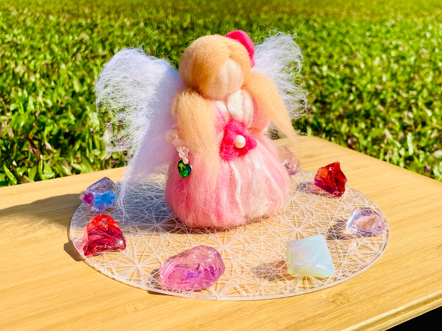 (0107new pending )Andara - RARE Divine Goddess Royalty Love Baby Grid Set  <BR> 神聖女神皇族之愛組合(連有神聖幾何圓碟及小天使) - newearthstore