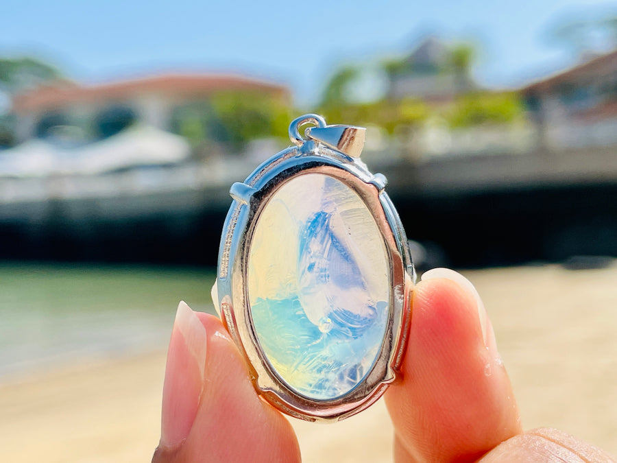 (1116 new pending)  Andara -  Angelic Opalescent Andara Pendant Necklace <BR>天使乳白色吊墜 13 grams - newearthstore