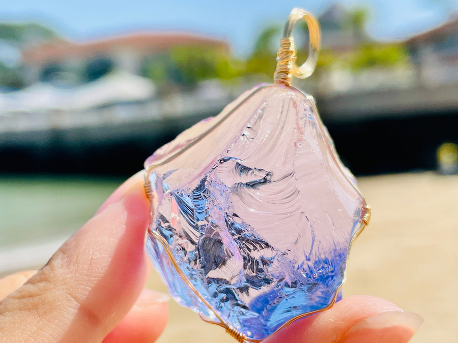 (1116 new pending) Andara -  Lilac Pendant Activate Magic & Royal Bloodlines Bracelet <BR>  溫柔的淡紫色，啟動皇族血統 - newearthstore