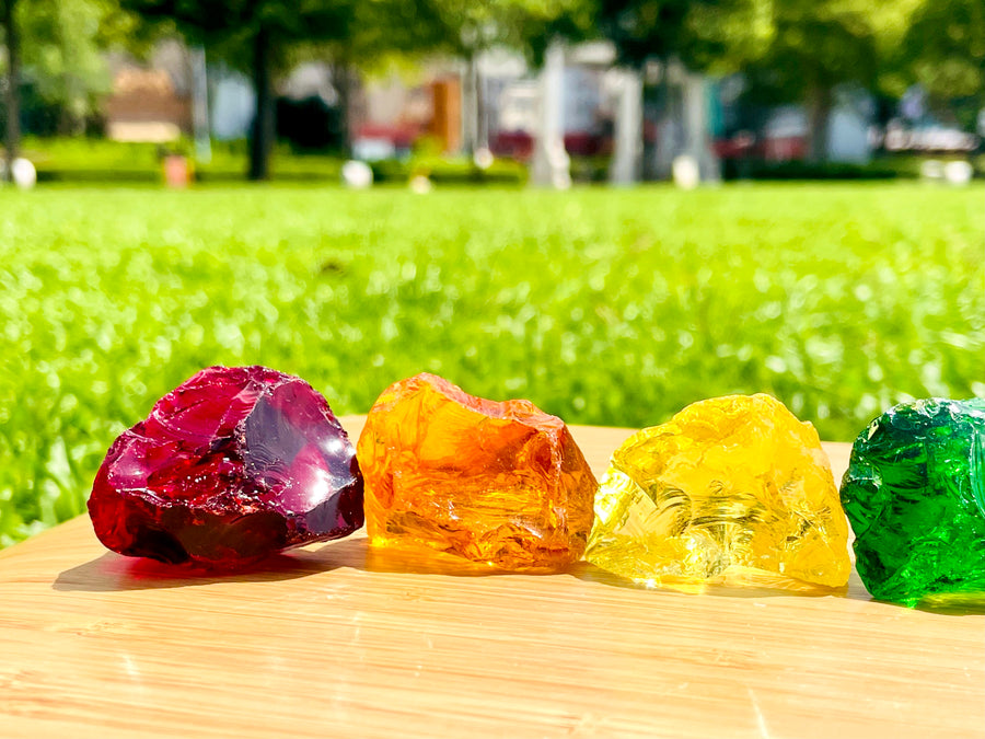 Andaras - Rainbow Lightbody Chakra Set 8 Pieces 彩虹光體脈輪水晶啟動 213grams - newearthstore