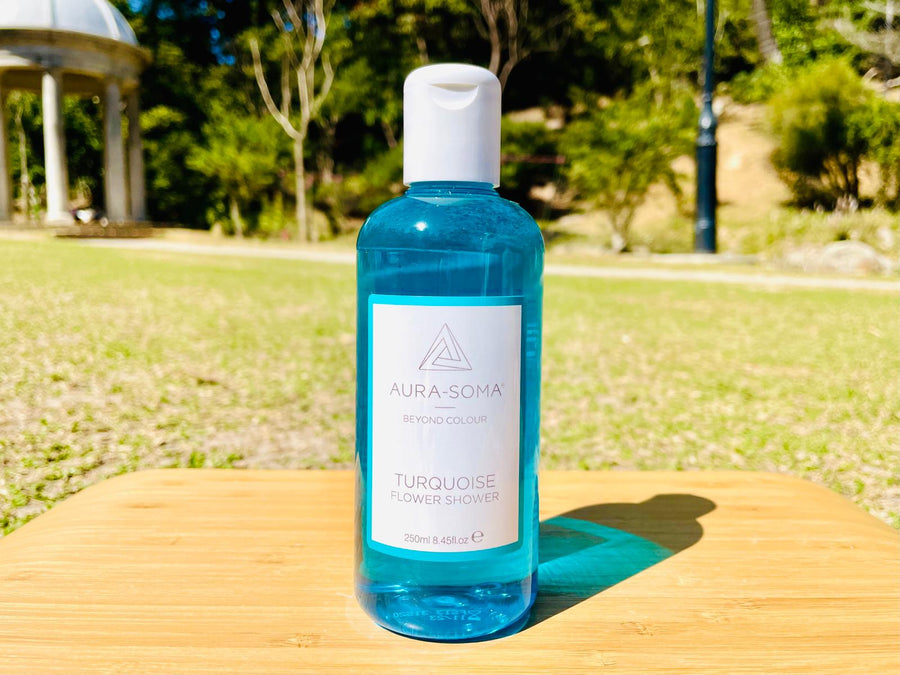 Aura-Soma Flower Shower Gel Turquoise <BR> 藍綠色 250mL  ( Pre Order - 預計到貨日：2021 年 6 月中至尾 ) - newearthstore