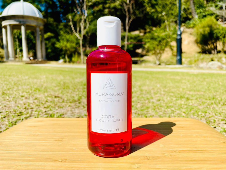 Aura-Soma Flower Shower Gel Coral<BR> 珊瑚色 250mL  ( Pre Order - 預計到貨日：2021 年 6 月中至尾 ) - newearthstore