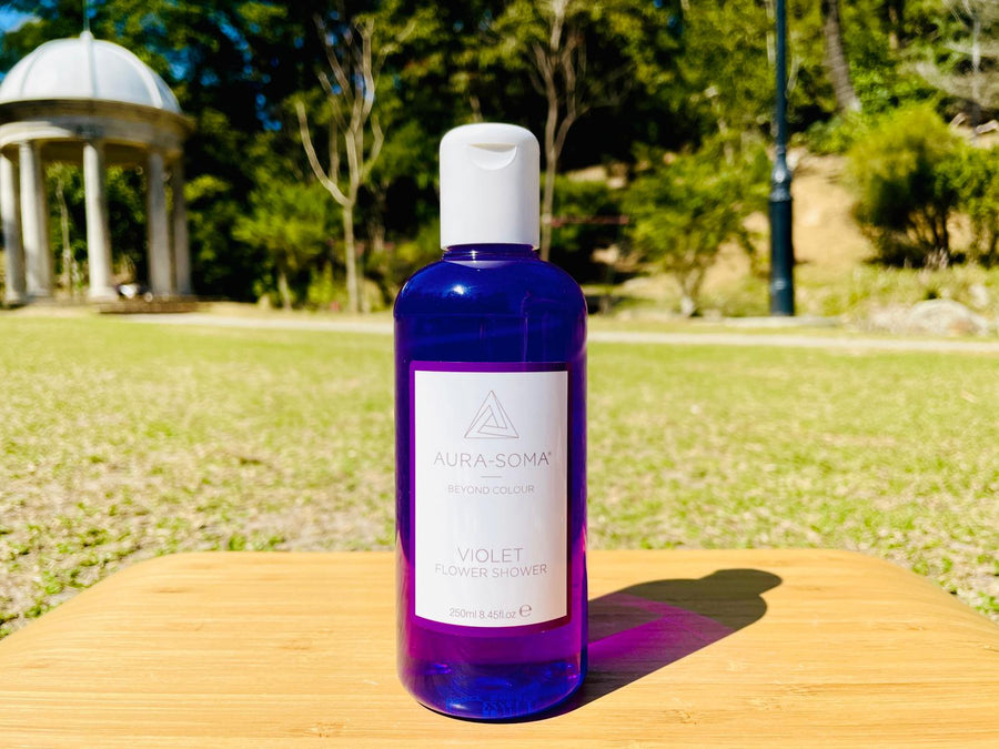 Aura-Soma Flower Shower Gel Violet <BR> 紫羅蘭色 250mL  ( Pre Order - 預計到貨日：2021 年 6 月中至尾 ) - newearthstore