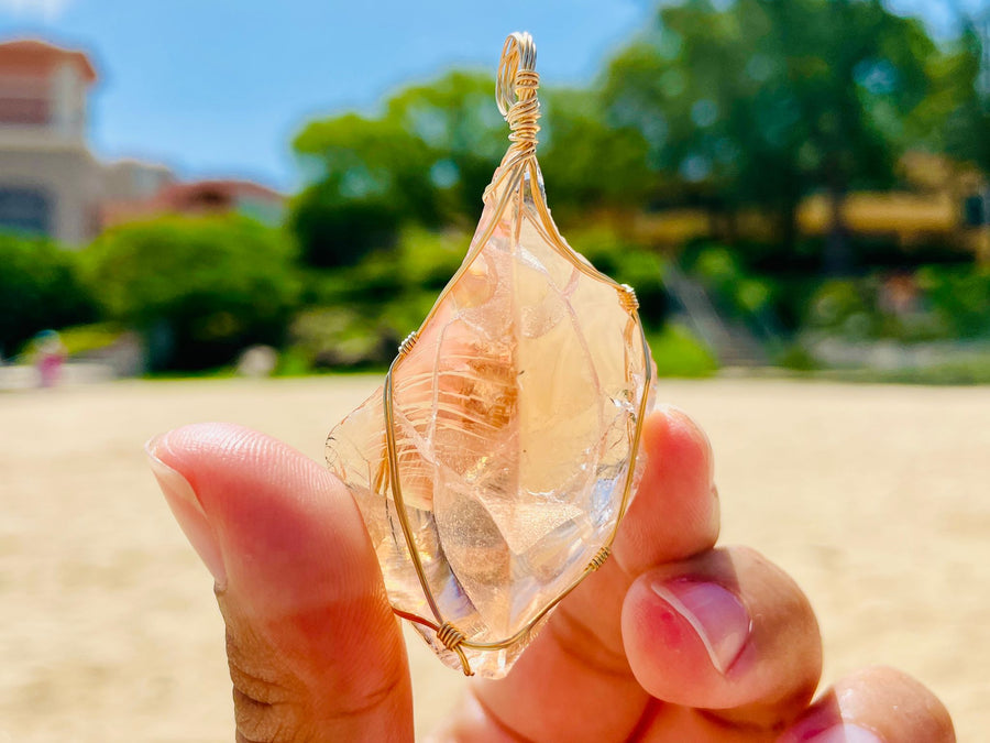 Andaras -  Lemurian Pearlescent Love Wisdom Accelerator <BR> 超級稀有列木利亞珍珠的光吊墜 - newearthstore