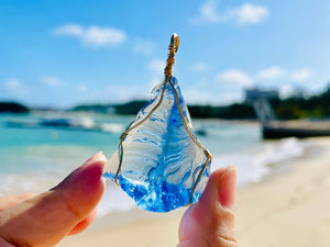 Andaras - Divine Sapphire Ray Pendant with Necklace <BR> 金色14 KGF 包裹藍寶石吊墜 (RARE) - newearthstore